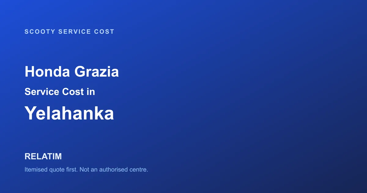 Honda Grazia Service Cost in Yelahanka, Bangalore